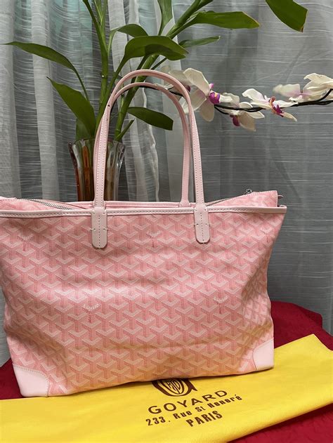 goyard tote pink bag|goyard tote bag with zipper.